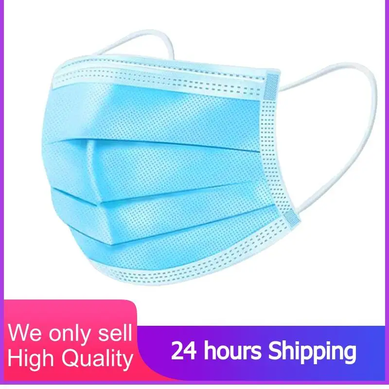 

Disposable mask 3-Layer Non-woven Protective Mask Mouth Soft Breathable Flu Hygiene Face Mask fast shipping