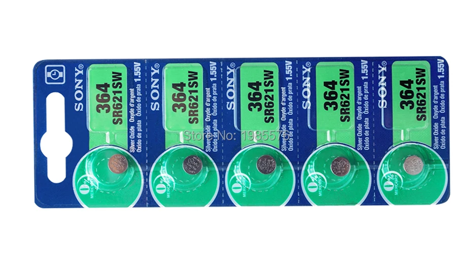 10 шт./лот для sony 364 1,55 в оксид серебра часы батарея 364 SR621SW V364 SR60 SR621 AG1 Кнопка монета ячейка Сделано в Японии