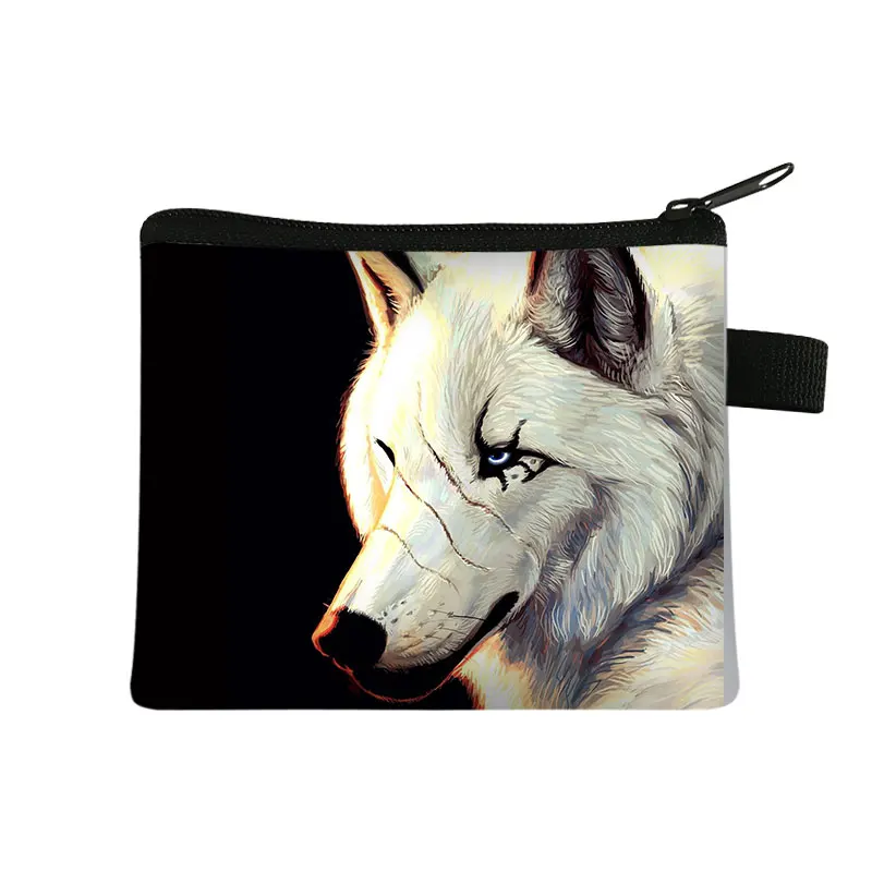 Wolf Pattern Keychain Wild Animal Alloy Key Chain Ring Purse - Temu