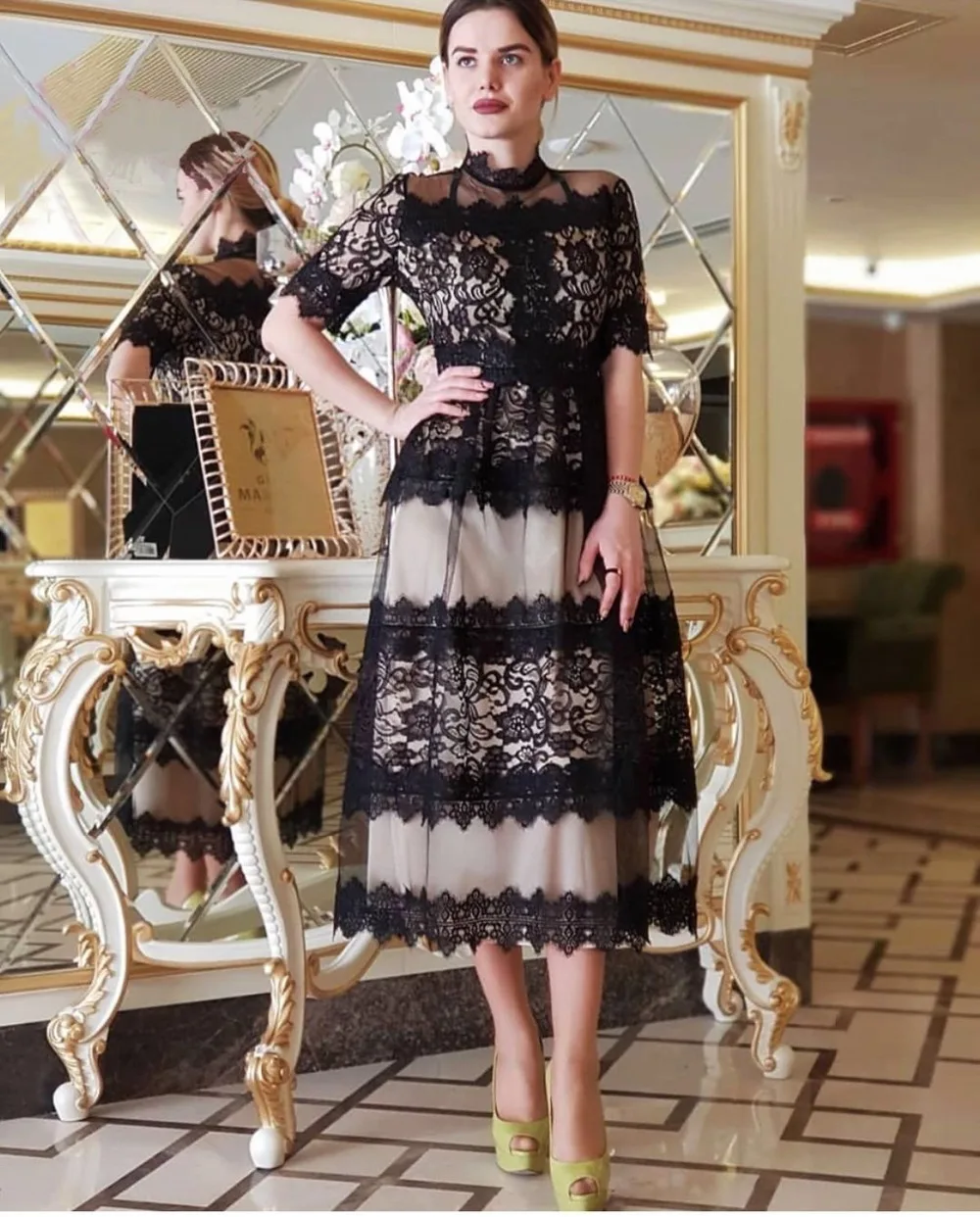 Африканские платья для женщин, ажурное grenadine perspective falbala платье Africaine Femme с молнией сзади