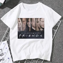 Amigos camiseta con cartel de película mujeres nueva letra impresa amigos tv show camiseta verano tapas moda Casual camisetas para mujer camiseta