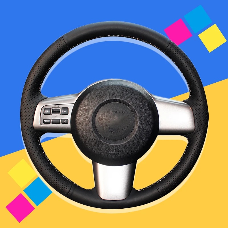 

Auto Braid On The Steering Wheel Cover for Mazda 2 2008 2009 2010 2011 2012 2013 2014 Car Covers Interior Accessories Styling