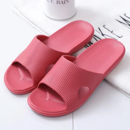 2020 New Slippers Women Summer Thick Bottom Indoor Home Couples Home Bathroom Non-slip Soft Ins Tide To Wear Cool Slippers 2105 Wine Red