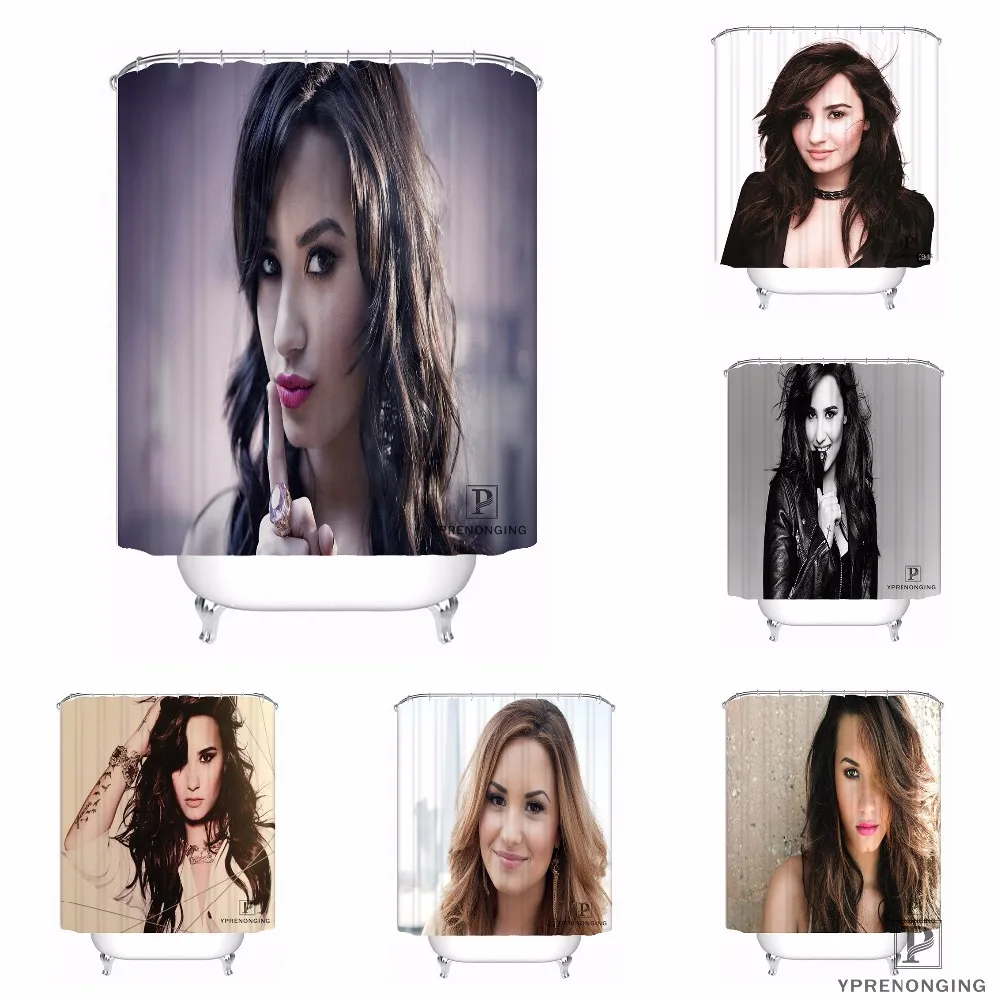 Пользовательские Demi Lovato водонепроницаемый занавеска для душа домашняя Ванна Ванная комната s крючки полиэстер ткань мульти Sizes180509-31