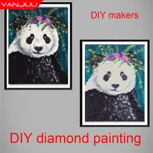 Diamond Painting 5D Animal Picture Cute Panda Diamond Mosaic DIY Cross stitch kits Diamond Embroidery Painting Home Decor