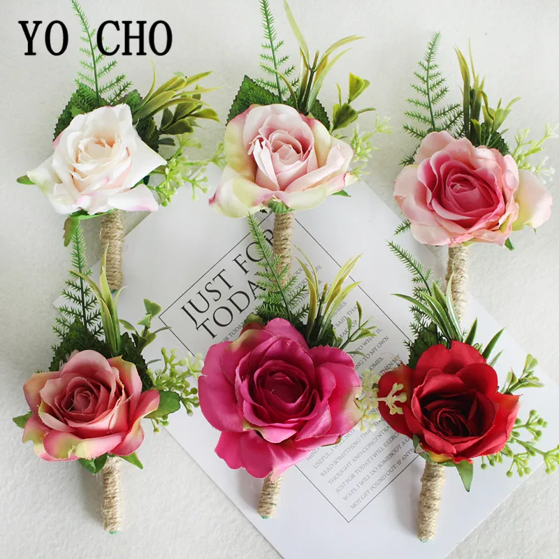 Бутоньерка с бутоньеркой красная бутоньерка на пуговицах брошь для жениха