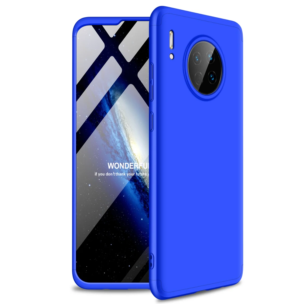 Для huawei mate 30 TAS-L09 чехол жесткий 3 в 1 матовый армированный гибридный защитный чехол для телефона для huawei mate 30 5G чехол 6,62 дюйма - Цвет: Синий