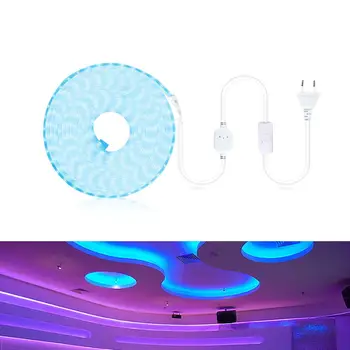 

Waterproof LED Strip Flexible LED Tape 220v Light with EU Plug Switch 10m 20m LED Ribbon High lumens Diode Kitchen Lights lamp