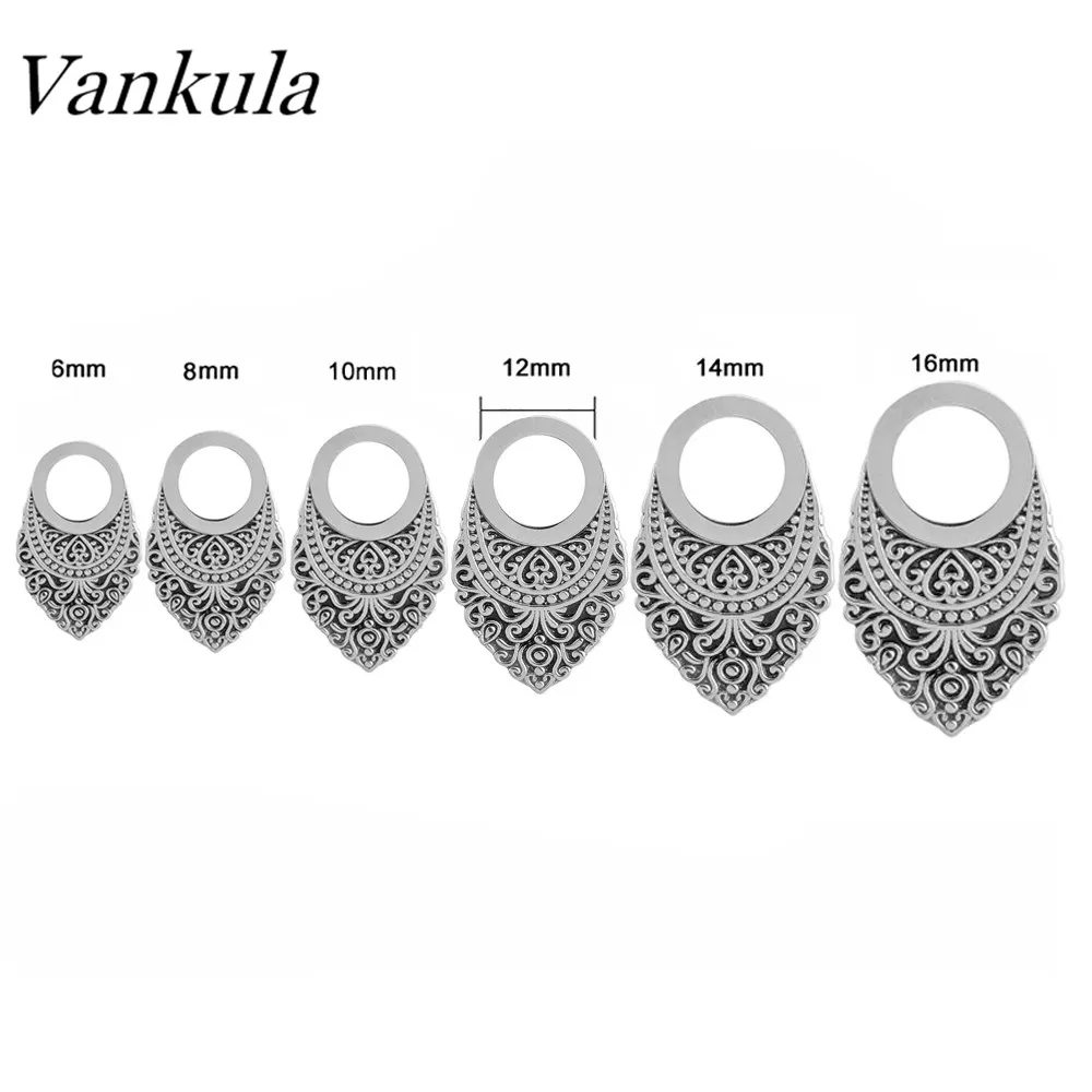 Vankula 2 шт. Новое поступление модные беруши туннель 316L нержавеющая Стальные Шпильки для пирсинга, ювелирное изделие, подарок 10 мм 12 мм 14 мм 16 мм
