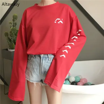 

Hoodies Women Long Sleeve Harajuku Streetwear All-match Fashion Korean Style Womens Clothing Loose Leisure Simple Autumn Chic