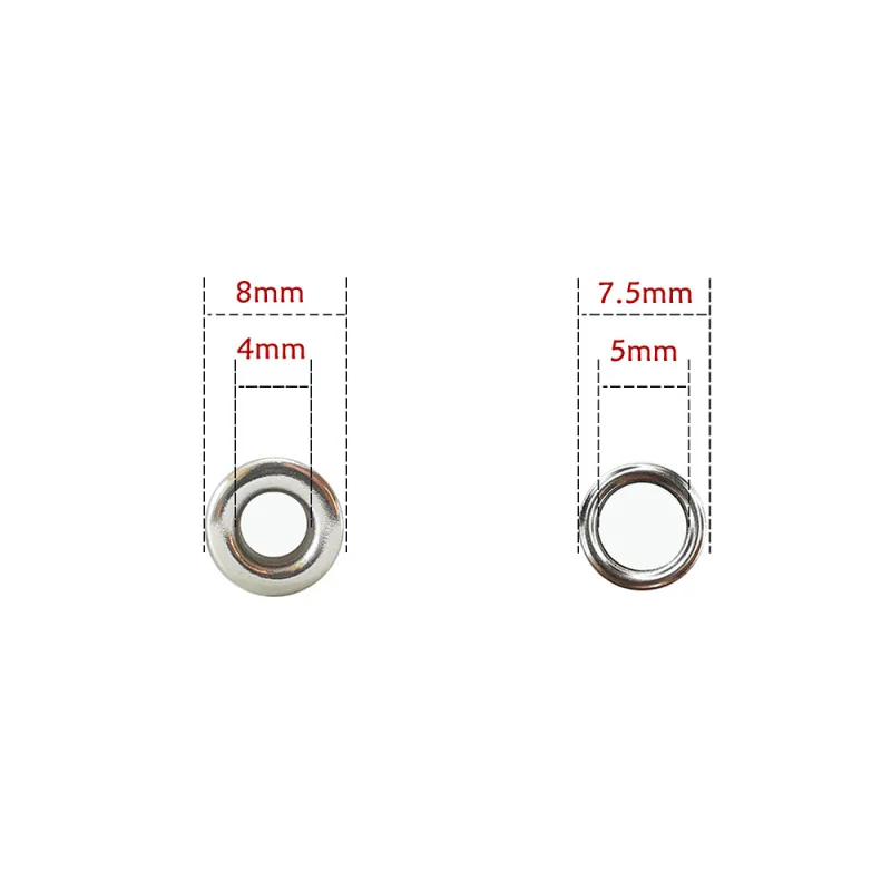 Description Picture 2 of itemNew Arriving 100Pcs/pack Stainless Steel Perforated Eye Ring Eyelet Buttons For Shoes Clothing Belt Decoration Accessories