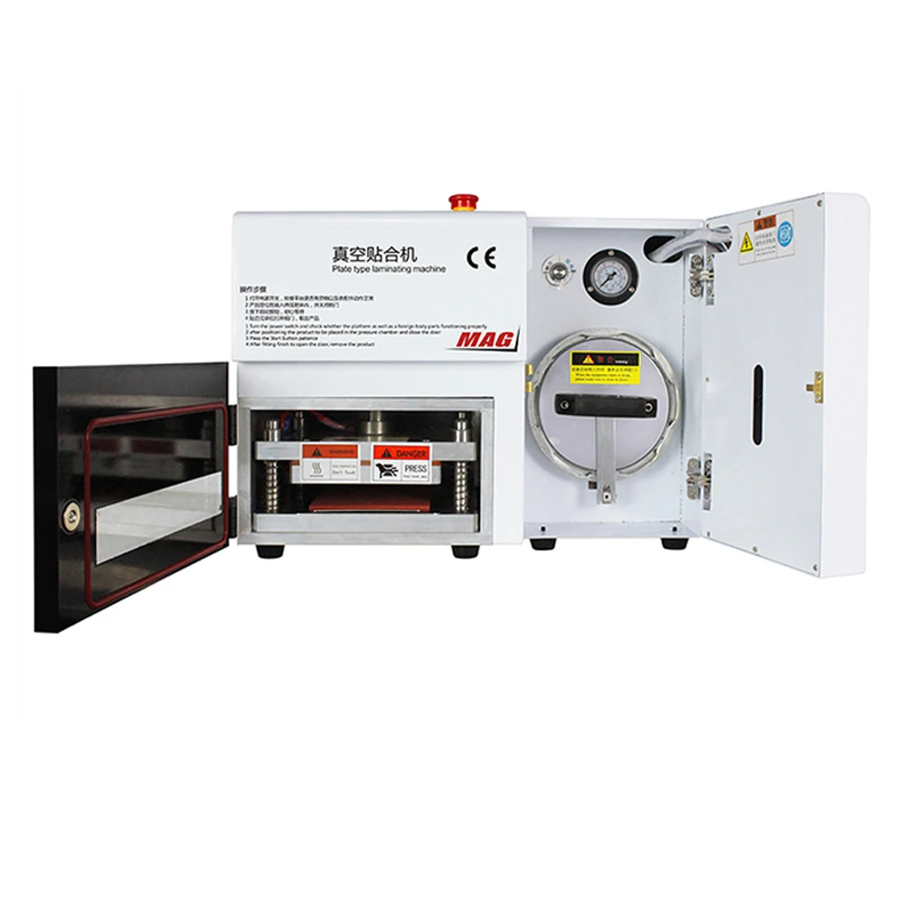 OCA Vacuum Laminating Machine Air Compressor Bubble Removing Machine For iPhone Samsung LCD Touch Screen Repair Renovation