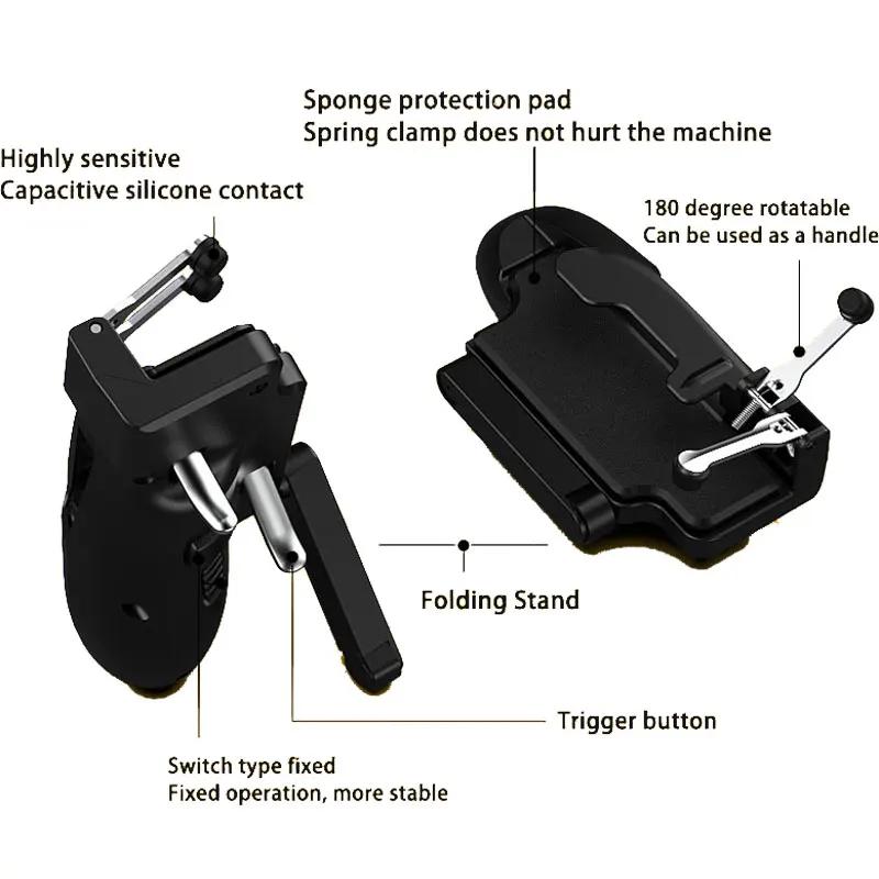  PUBG ipad Controller Six Finger Pubg Mobile Trigger Gamepad Grip L1R1 Fire Aim Button Joystick For 
