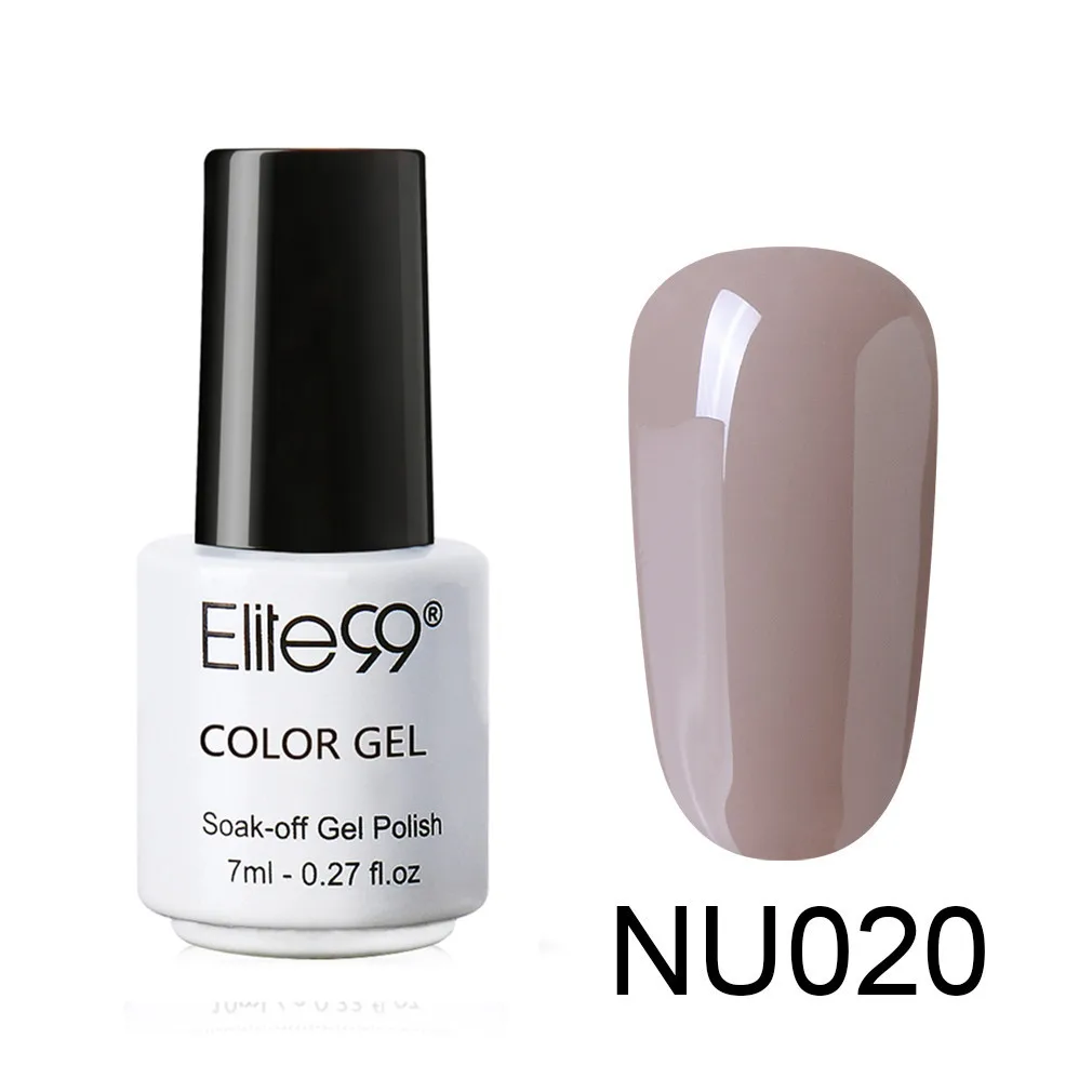 Elite99 7 мл гель для ногтей телесного цвета отмачиваемый Гель-лак для ногтей Mancire Vernis Полупостоянный УФ-гель для ногтей - Цвет: NU020