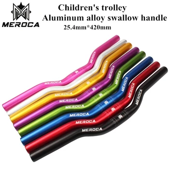 

MEROCA Aluminum Alloy Bicycle Handlebar 25*4*420mm Bike Swallow-shaped Handlebar Riser Handlebar