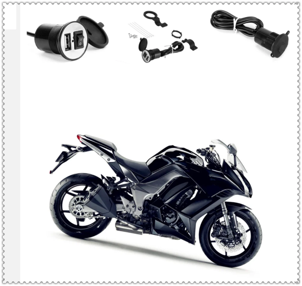 

12V-24VUniversal motorcycle modified shape USB charger with switch for YAMAHA FZ-09 MT-09 SR FZ6 FAZER FZ6R FZ8 MT-07 FZ-07