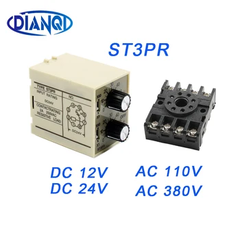 

ST3PR electrical time relay Electronic Counter relays digital timer relay with socket base AC 110V 380V/ DC24V 12V switch