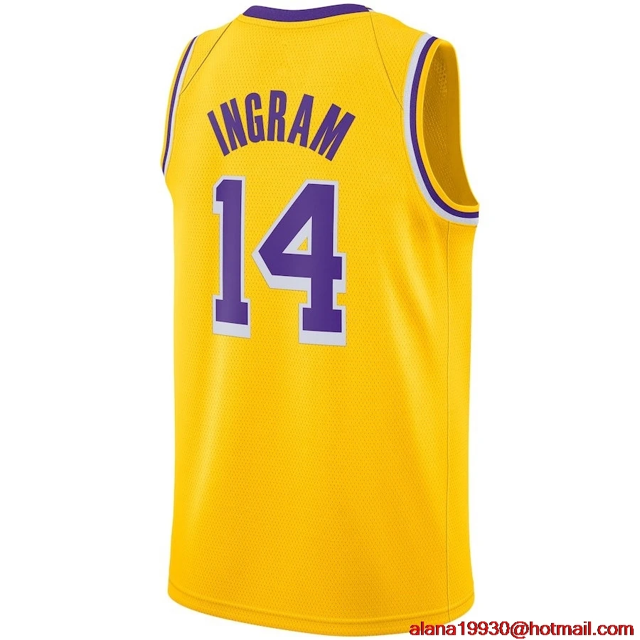 Молодежная детская баскетбольная майка LeBron James Lonzo Ball Brandon Ingram Kobe Bryant /19 City Edition, баскетбольная майка в Лос-анжелесском стиле