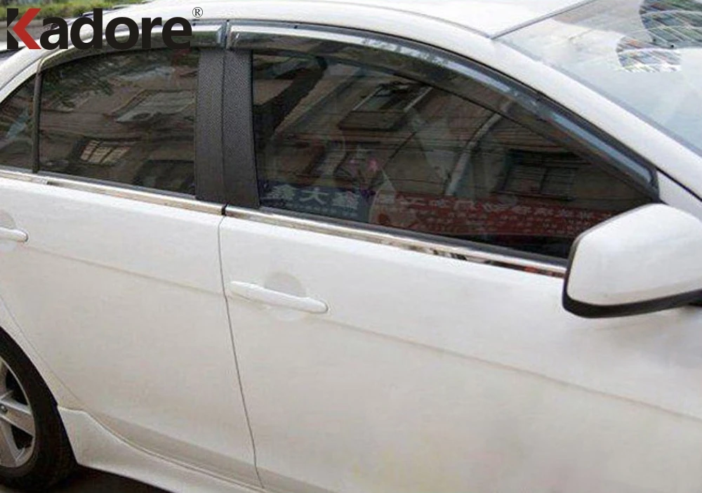Для Mitsubishi Lancer 2008 2009 2010 2011 защитная полоса из нержавеющей стали для оконной рамы
