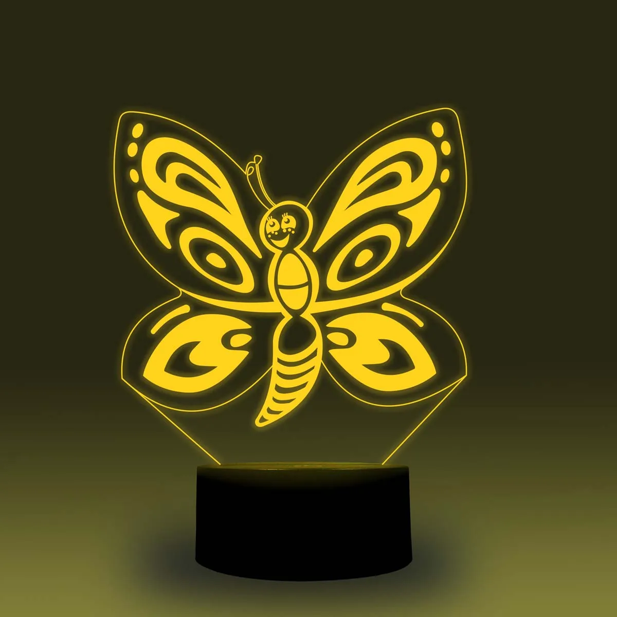 NiteApps 3D бабочка RGB светодиодный ночник настольная лампа Иллюзия подарок на день рождения приложение/сенсорное управление