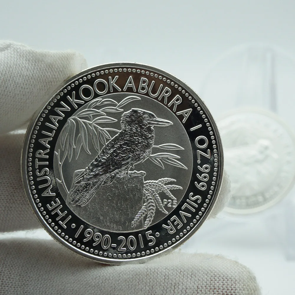 Монета kookaburra в австралийском стиле 1 долл. унции серебряная монета мятного цвета