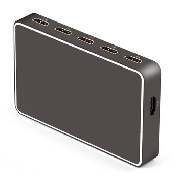 

Hdmi Switcher High Defintion Five In One Out 5X1 4K/60Hz Switch Charging With Usb Port Support Remote Wakeup