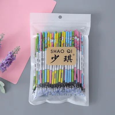 100 pcs black 100 шт./компл. стираемая ручка с заправляемым стержнем мультфильм Rilakkuma Магия стержень со стираемыми чернилами для школы и офиса письменные принадлежности Канцтовары для студентов - Цвет графита: 100 pcs black