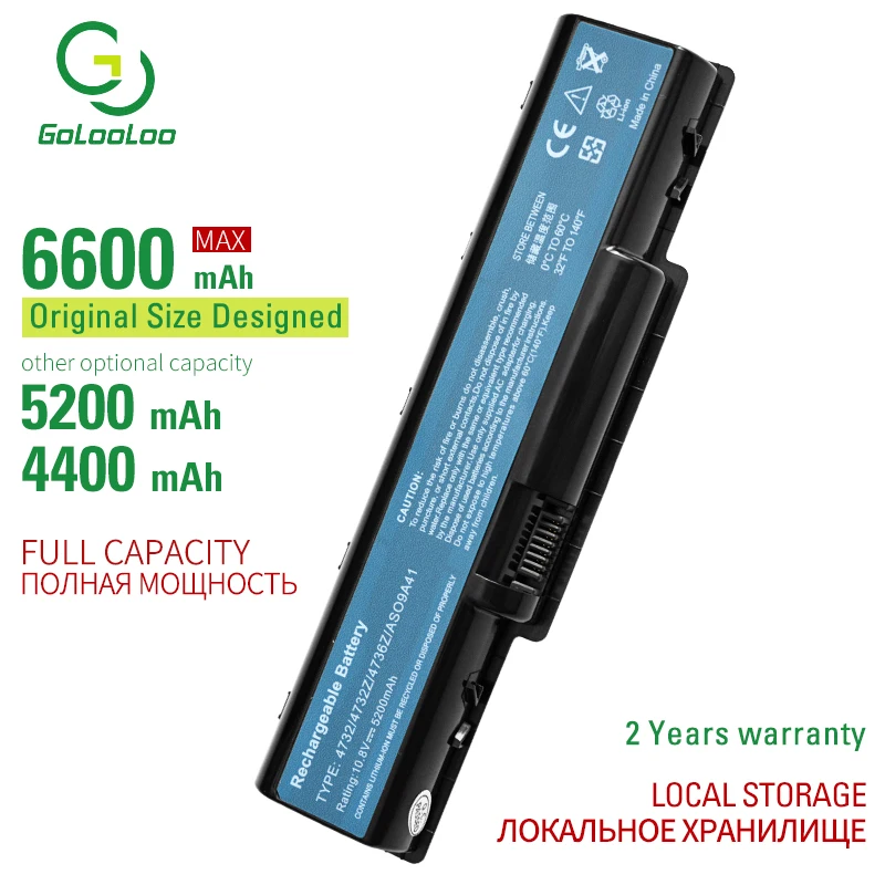 Аккумулятор Golooloo для ноутбука 6 ячеек Packard Bell EasyNote TJ61 TJ62 TJ63 TJ64 TJ65 TJ67 TR81 TR82 TR83 TR85 TR86