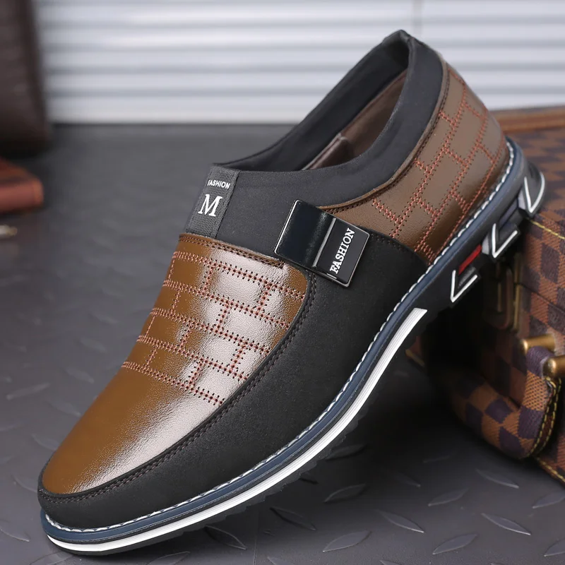 2019 New Big Size 38-48 Oxfords Leather Men Shoes Fashion Casual Slip On Formal Wedding Dress sneakers | Спорт и развлечения