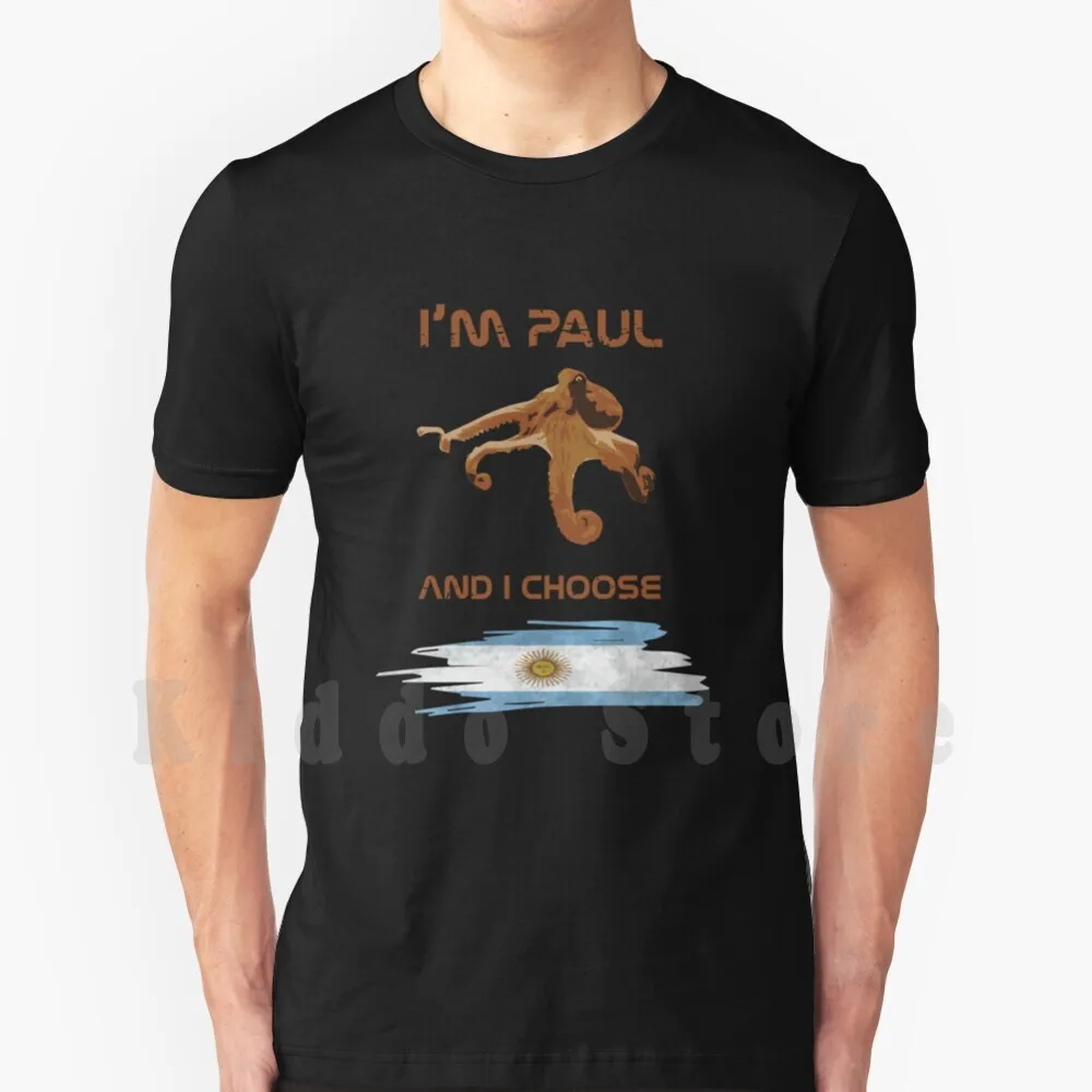 Paul-Argentina! Maglietta Stampa Per Uomo Cotone New Cool Tee Paul Argentina 2014 Argentina National Team Football Football