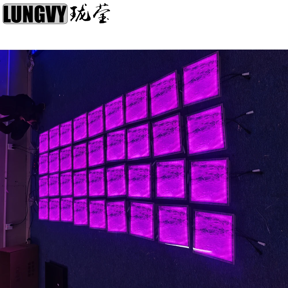 大理石効果のあるledパーティーデコレーションライト50x50cm-rgbdjフロア劇場ステージ用のインタラクティブなダンスタイル皿