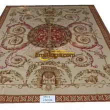 Шерстяной Французский aubusson ковер ing luxury en 270 см X 370 см(8,85 'X 12,14 ') m 9903gc156aubyg6