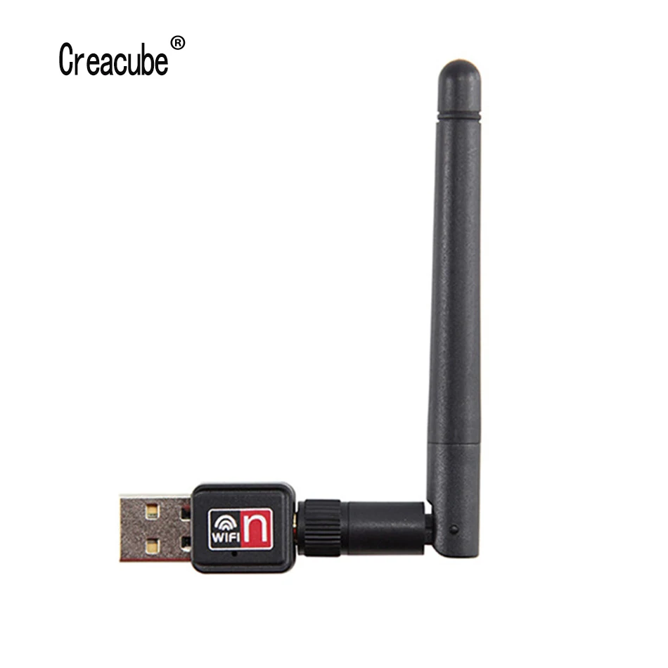 

Беспроводная сетевая карта Creacube USB MT7601, 150 Мбит/с, 802.11n, сетевой адаптер LAN поворотная антенна для ноутбуков, ПК, мини-ключ Wi-Fi