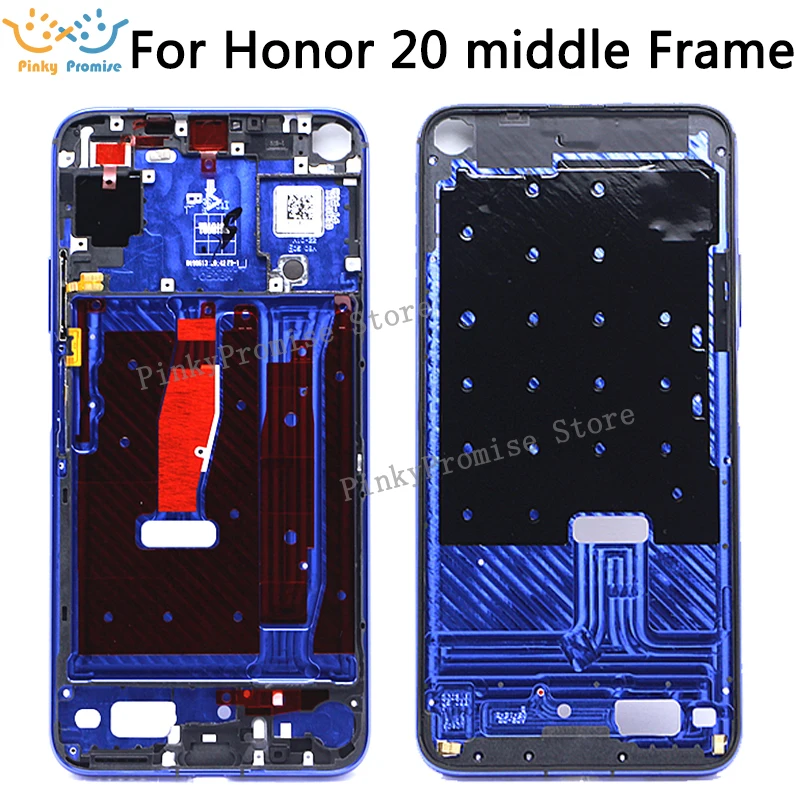 Для Huawei Honor 20 средняя рамка пластина Корпус Лицевая панель подставка для ЖК
