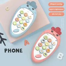 Kids Early Education Fun Learning Toys For Children Cartoon Puzzle Simulation Can B-ite Music Mobile Phone Music Story Toys Y108