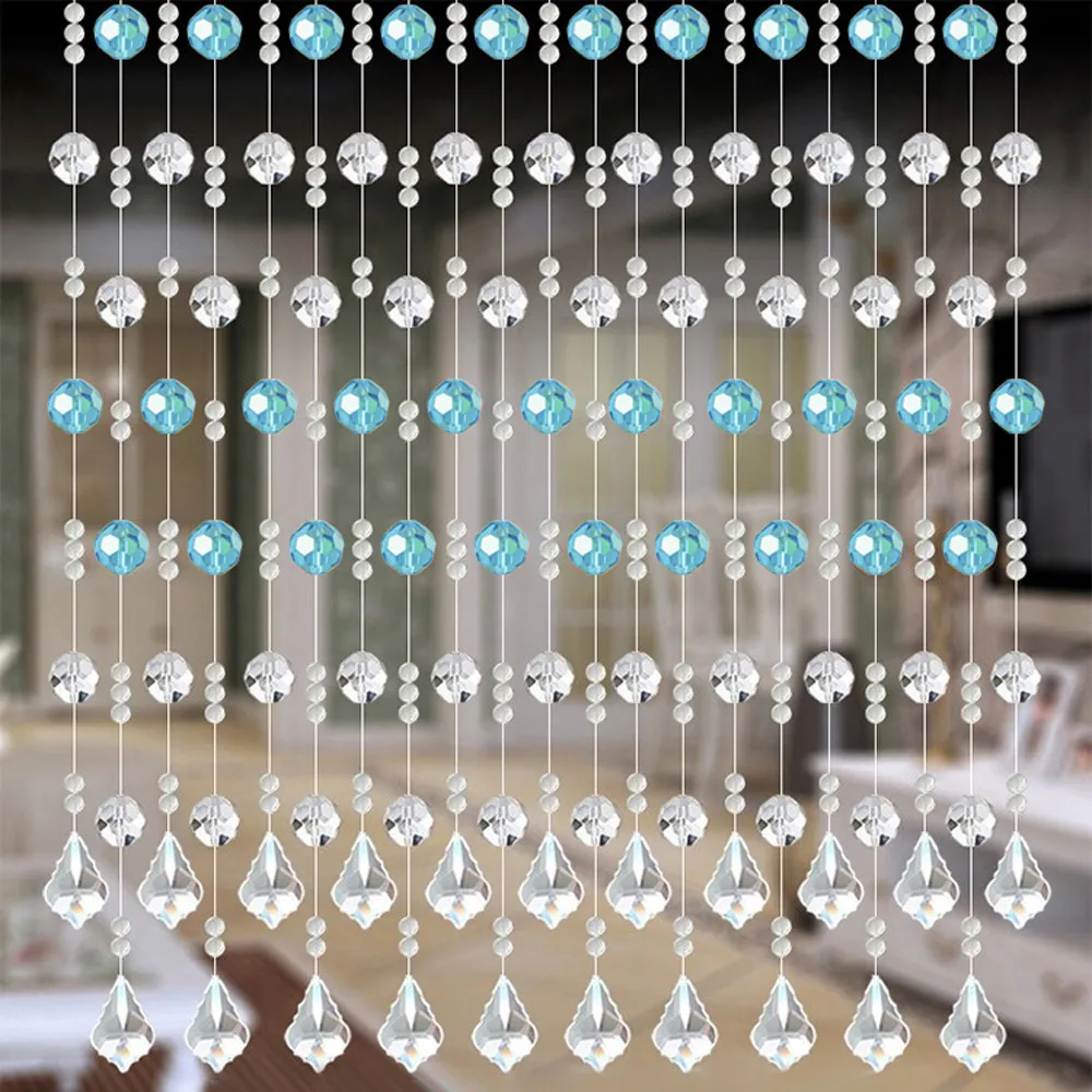 hunpta Rideau de Perle en Verre de Cristal de Luxe Salon Chambre à Coucher fenêtre Porte Mariage 