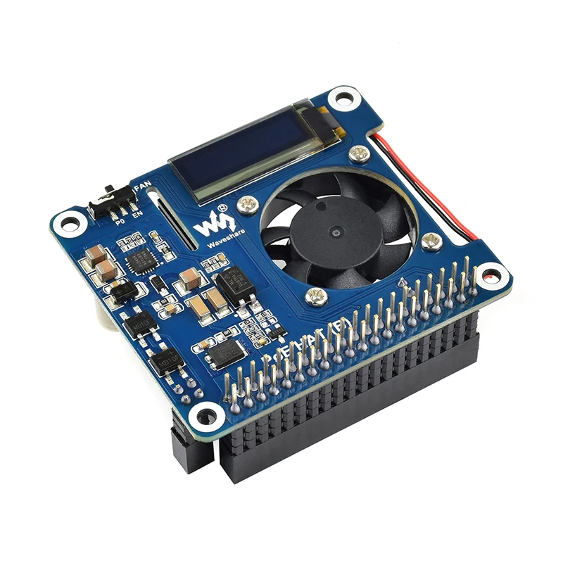 Raspberry Pi Power over Ethernet HAT for Raspberry Pi 4 Model B / 3B+ and 802.3af PoE Network Expansion Board with OLED afbeelding