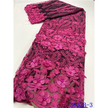 

Embroidered Lace Ladies Flower Mesh Rhinestone Diamond Mesh Applique Wedding Beaded Lace Fabric High Quality Lace AMY3632B