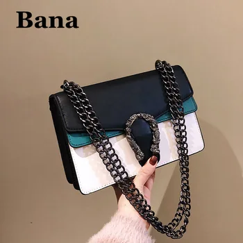 

Female Shoulder Bag Chains Messenger Bag Fashion Girls Casual Handbag Simple Leisure Personality Small Square Women Bag Wallet