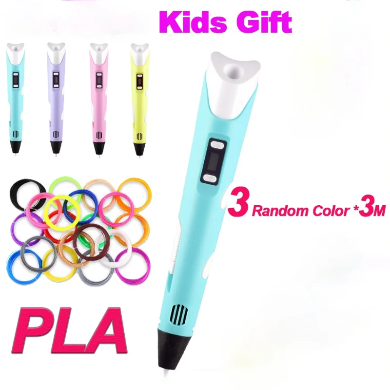 DIY 3D Pen with 20 Kinds of Color PLA Filaments Creative Gift for Kids Printer Design Drawing LCD Display | Игрушки и хобби