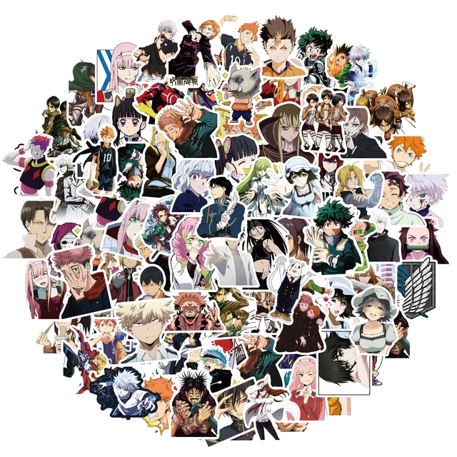 10/50/100PCS Cartoon Anime Attack on Titan/My Hero Academia Sticker For Kids DIY Luggage Laptop Skateboard Motorcycle Decals 2