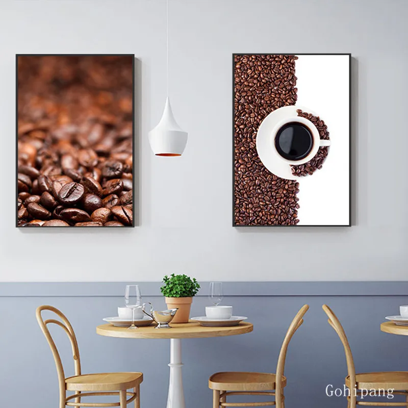 Coffee-Beans-Fruit-Blueberry-Canvas-Painting-High-Tea-Posters-n-Prints-Wall-Art-Pictures-for-Cafe (1)