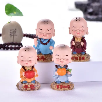 

XUNSFY 1pc KongFu Monk Miniatures Fairy Wedding Decoration Ornament Home Decor Cake Garden Resin Crafts