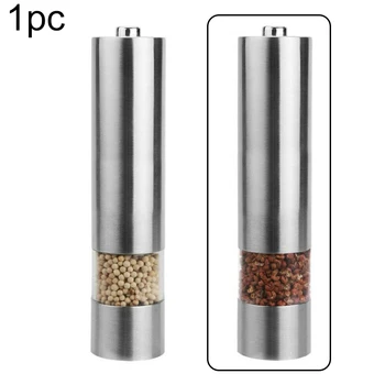 

Stainless Steel Electric Mill Seat Salt Crystal Pepper Spice Electronic Grinder Home Kitchen Cooking Mills