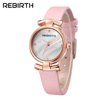 

REBIRTH Watches Women Fashion Casual Brand Leather Bracelet Wrist Watches Ladies Waterproof Quartz Woman Watch Relogio Feminino