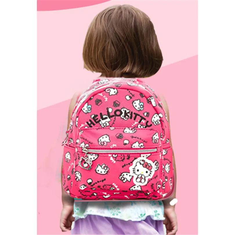 Детский рюкзак HELLO KITTY, женский маленький школьный рюкзак с рисунком кота из мультфильма, Модный водонепроницаемый маленький рюкзак, вечерние сумки