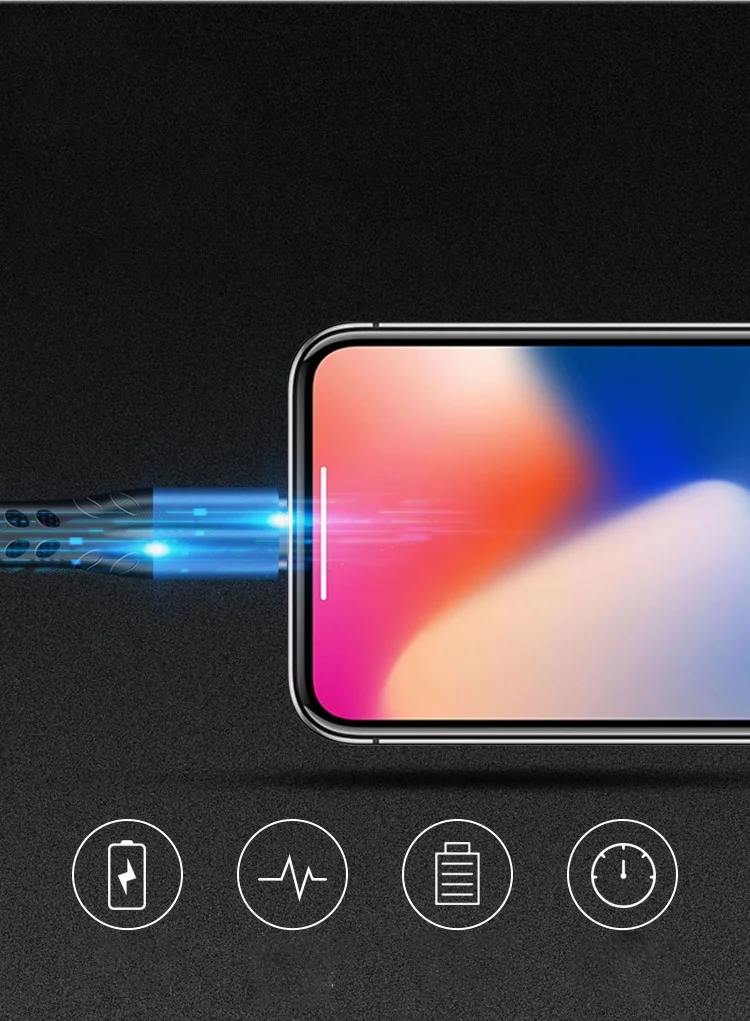 VLAMPO 3A USB кабель для iPhone X 8 7 6 6S plus 5 5S кабель передачи данных для быстрой зарядки быстрое зарядное устройство для устройств Apple