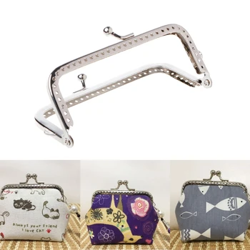 

1PC Square Metal Frame Kiss Clasp For Handle Bag Purse 10cm DIY Accessories LX9F