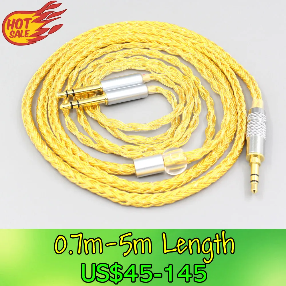 LN007394 16 Core OCC Gold Plated Braided Earphone Cable For Hifiman Sundara Ananda HE1000se HE6se DEVA he400se Arya He-35x | Электроника