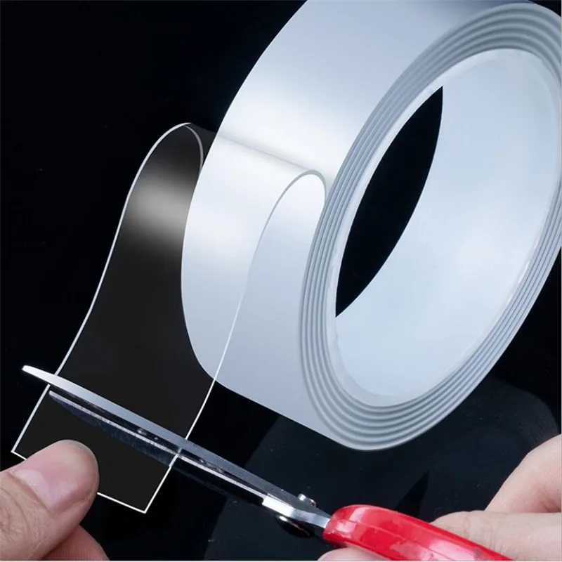 5M Nano Double Tape Cleanable Reusable Waterproof Adhesive Strong  Transparent Side Wall Tape No Trace Kitchen Bathroom Universal - AliExpress